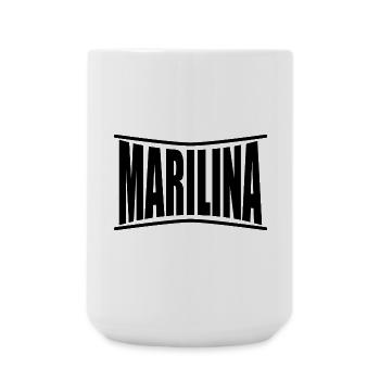 nom du t-shirt Marilina idée cadeau t-shirt - Grande tasse 440 ml - blanc - Devant