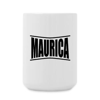 nom t-shirt Maurica t-shirt idée cadeau - Grande tasse 440 ml - blanc - Devant