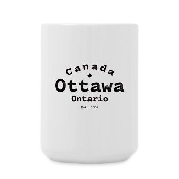 Ottawa 1867 Emblème Vintage - Grande tasse 440 ml - blanc - Devant