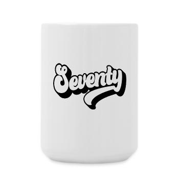 Soixante-dix 70e anniversaire Hommes Femmes 70 ans - Grande tasse 440 ml - blanc - Devant