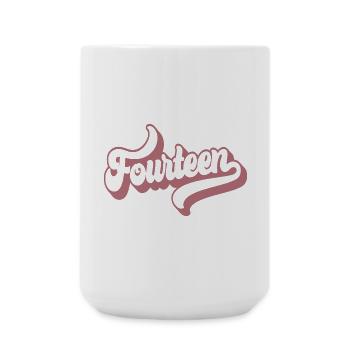 Vierzehn 14. Geburtstag für Mädchen im Alter von 14 Jahren - Große Tasse 440 ml - Weiß - Vorne
