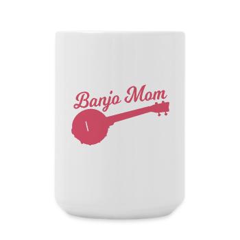 Banjospieler Mutter - Große Tasse 440 ml - Weiß - Vorne