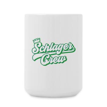Schlager Crew | Farben änderbar - Große Tasse 440 ml - Weiß - Vorne