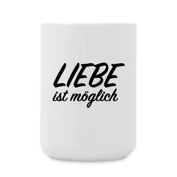 Liebe ist möglich - Große Tasse 440 ml - Weiß - Vorne