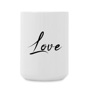 WEIHNACHTEN. JAHR. JAHRESTAG. RUHESTAND. FEST. HERZ. - Große Tasse 440 ml - Weiß - Vorne