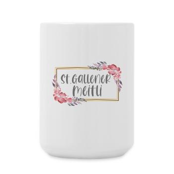 Schweiz St. Gallen Mädchen Heimat Geschenk - Große Tasse 440 ml - Weiß - Vorne