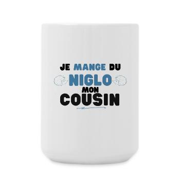 Je Mange Du Niglo Moi Cousin - Grande tasse 440 ml - blanc - Devant