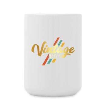 Vintage 1974 Birthday Sayings Retro Style - Large Mug 440 ml - white - Front