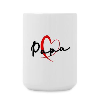 PAPA. FÊTE DES PÈRES. BONNE FÊTE PAPA. BONNE FÊTE - Grande tasse 440 ml - blanc - Devant