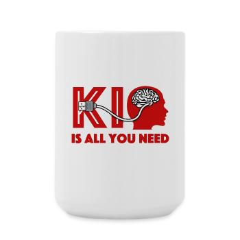 KI ist alles was du brauchst - Große Tasse 440 ml - Weiß - Vorne
