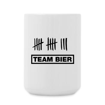 Bier, Beer, Cerveza - Große Tasse 440 ml - Weiß - Vorne