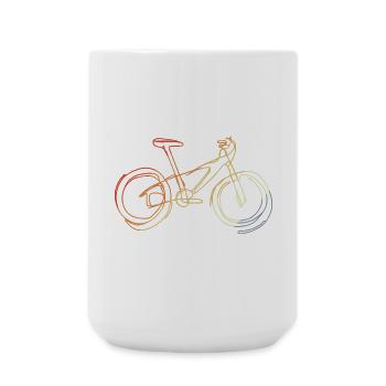 Vintage Mountain Bike Sketch - Large Mug 440 ml - white - Front