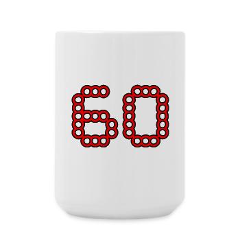 60. 60 ANS. 60e ANNIVERSAIRE. ANNIVERSAIRE 60 ANS. - Grande tasse 440 ml - blanc - Devant