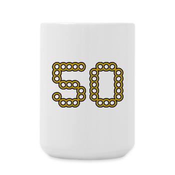 50. 50 YEARS. 50th ANNIVERSARY. 50 YEARS ANNIVERSARY. - Large Mug 440 ml - white - Front
