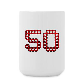 50. 50 YEARS. 50th ANNIVERSARY. 50 YEARS ANNIVERSARY. - Large Mug 440 ml - white - Front