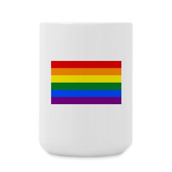 Pride Fahne, LGBTQ - Große Tasse 440 ml - Weiß - Vorne