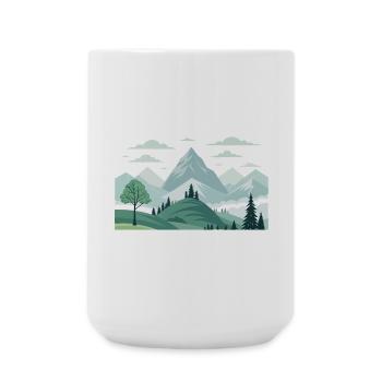 Gebirge - Große Tasse 440 ml - Weiß - Vorne