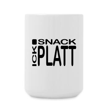 Ick snack Platt - Große Tasse 440 ml - Weiß - Vorne