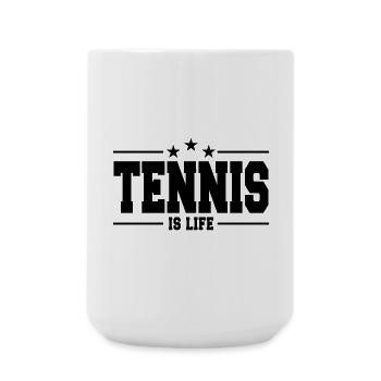 Tennis ist Leben 1 - Große Tasse 440 ml - Weiß - Vorne