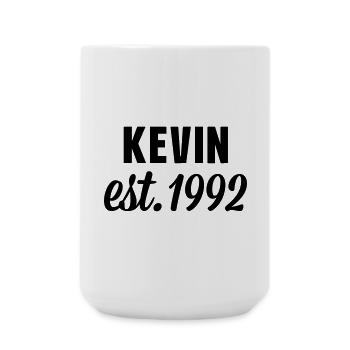 Kevin est 1992 - Große Tasse 440 ml - Weiß - Vorne
