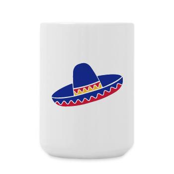 Sombrero Azul de Fiesta - Large Mug 440 ml - white - Front