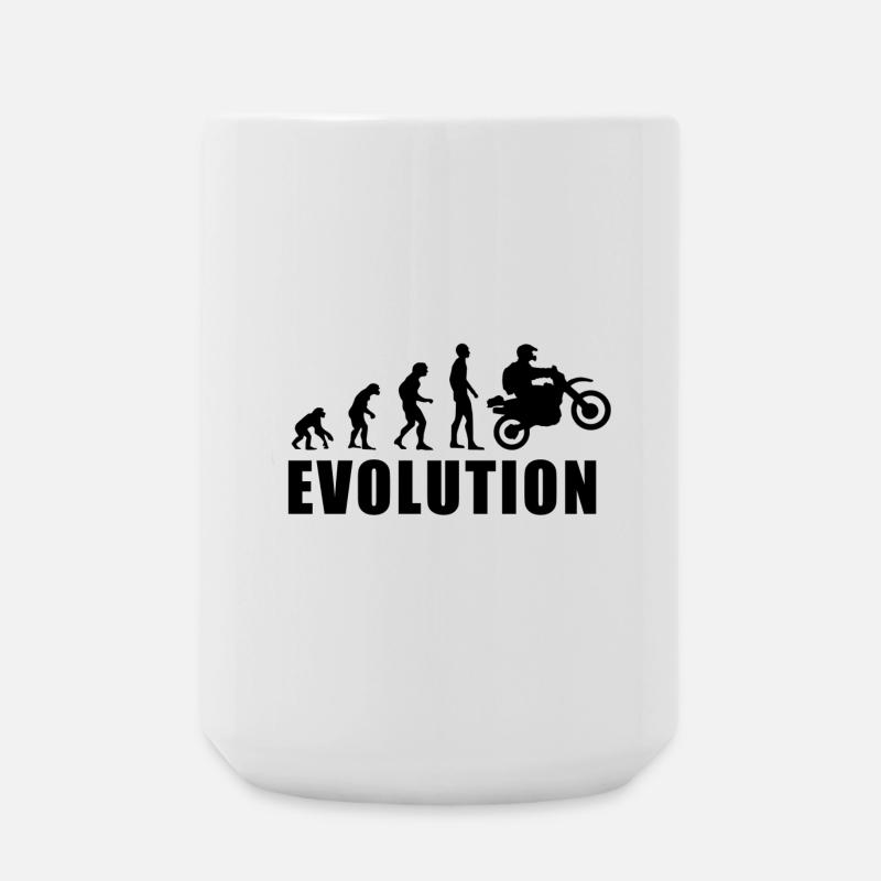 EVOLUTION Motocross Motorrad Geschenk - Große Tasse 440 ml - Weiß