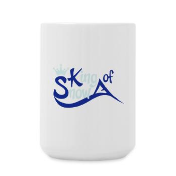 snowboarding - Large Mug 440 ml - white - Front
