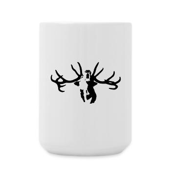 deer - Large Mug 440 ml - white - Front