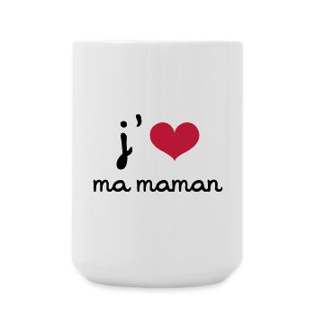 J'aime ma Maman - Grande tasse 440 ml - blanc - Devant