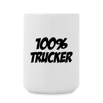 100% Trucker - Grande tasse 440 ml - blanc - Devant