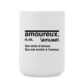 Définition amoureux style dictionnaire - Grande tasse 440 ml - blanc - Devant