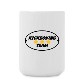 Kickboxen / Kickboxing / Kickboxer / Kick Boxing - Große Tasse 440 ml - Weiß - Vorne