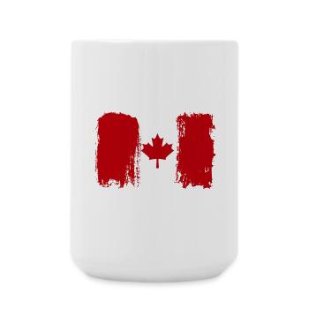 Maple Leaf Ink Splash - Large Mug 440 ml - white - Front