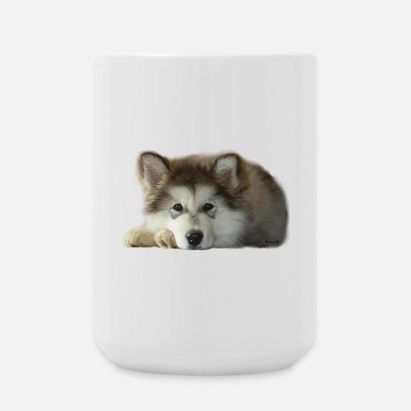 Maia Malamute Puppy - Large Mug 440 ml - white