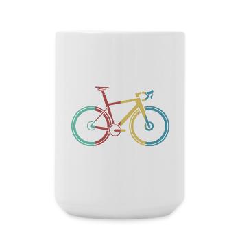 retro bike road bike love vintage tour stage - Large Mug 440 ml - white - Front