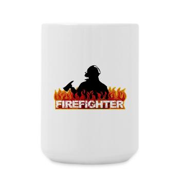 Fireman - Large Mug 440 ml - white - Front