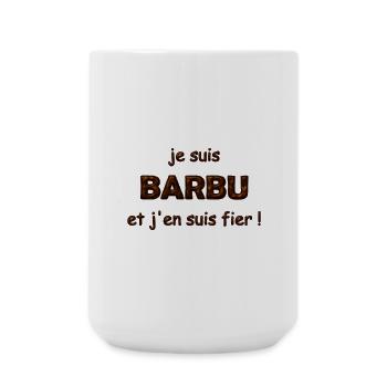 fier d être barbu - Grande tasse 440 ml - blanc - Devant
