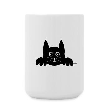 Funny Cat – Cute Cat Design Gift - Large Mug 440 ml - white - Front