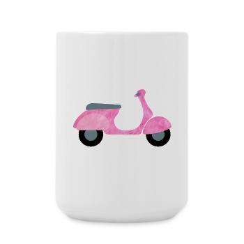 Scooter Fluffy Plush Vintage Girl Girl Fun - Large Mug 440 ml - white - Front