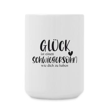 Schwiegersohn sohn Familie Geschenk Danke - Große Tasse 440 ml - Weiß - Vorne