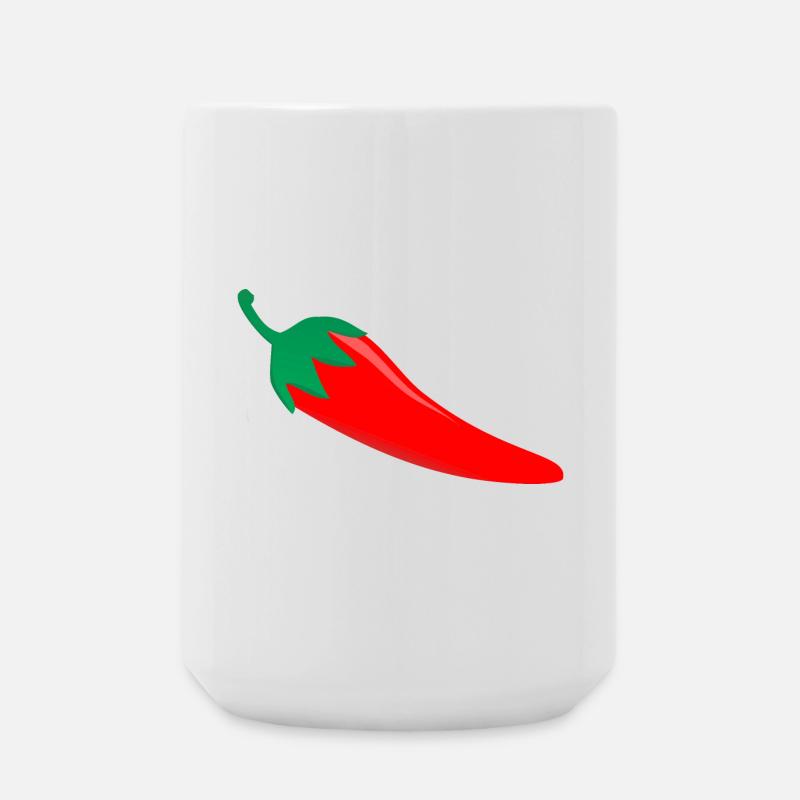 Funny Hot Chilli tshirt - Large Mug 440 ml - white