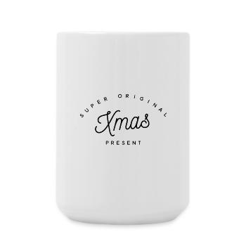 Super Original Weihnachtsgeschenk | Minimalistischer Urlaub - Große Tasse 440 ml - Weiß - Vorne