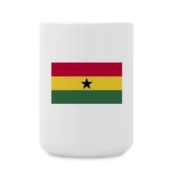Ghana National Flagge - Große Tasse 440 ml - Weiß - Vorne