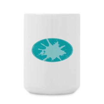 Oval Flash Background schmutzing - Large Mug 440 ml - white - Front