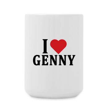 t-shirt I love Genny t-shirt gift idea - Large Mug 440 ml - white - Front
