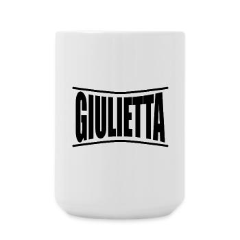 Giulietta T-Shirt Geschenkidee T-Shirt - Große Tasse 440 ml - Weiß - Vorne