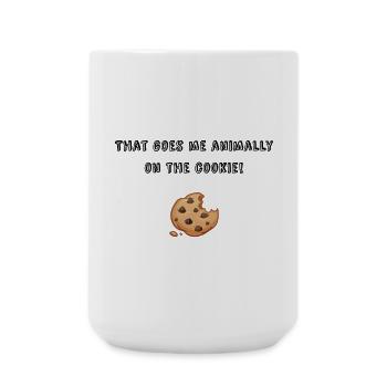 That goes me on the cookie! - Große Tasse 440 ml - Weiß - Vorne