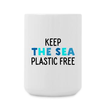 Protection de l’environnement en mer - Grande tasse 440 ml - blanc - Devant