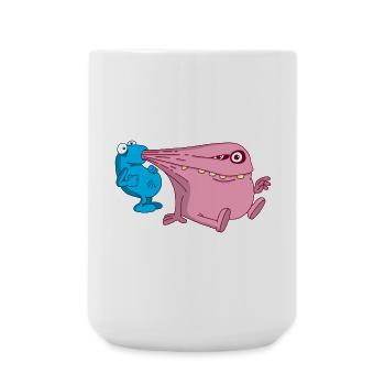 Energy vacuum cleaner monster - Large Mug 440 ml - white - Front