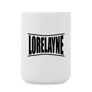 nom t-shirt Lorelayne t-shirt idée cadeau - Grande tasse 440 ml - blanc - Devant